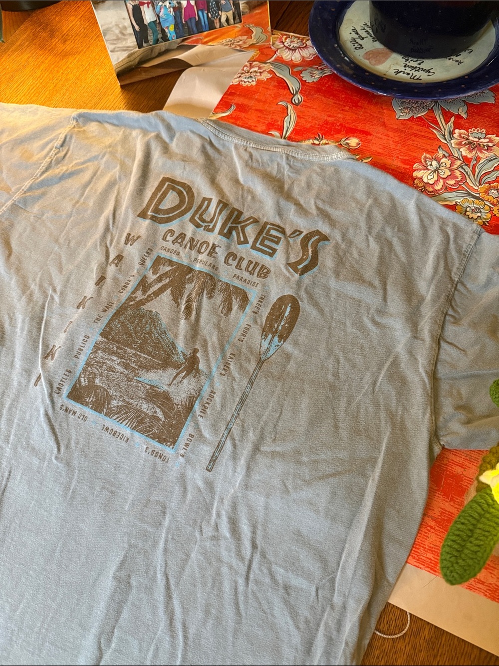 Comfort Colors Light Blue Duke's Canoe Club Graphic Tee Hawaiian